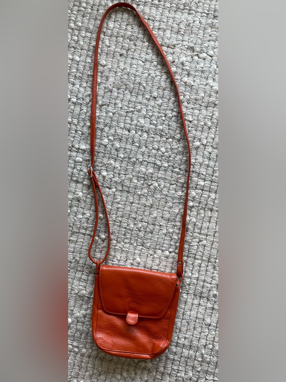 Classic Small Crossbody Bag in Rust Orange
